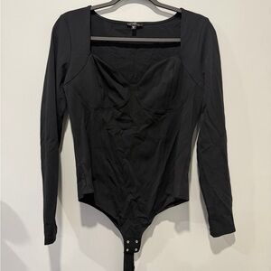 Dynamite Black Long Sleeve Bodysuit